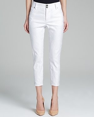 Alice + Olivia Jeans - Cropped Skinny in White