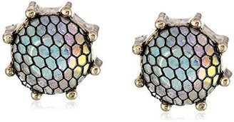 Betsey Johnson Prom Party" Mesh Wrapped Crystal Stud Earrings