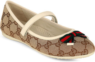 Gucci Logo-print ballet shoes 8-9 years