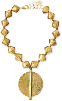 NEST Jewelry Brass Beaded Pendant Necklace