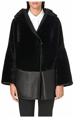 Max Mara Giambo reversible shearling-panel coat