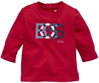 HUGO BOSS Red Long Sleeve Graphic T-shirt