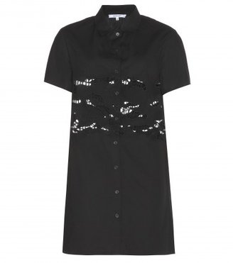 Carven Embroidered Cutout Cotton Dress