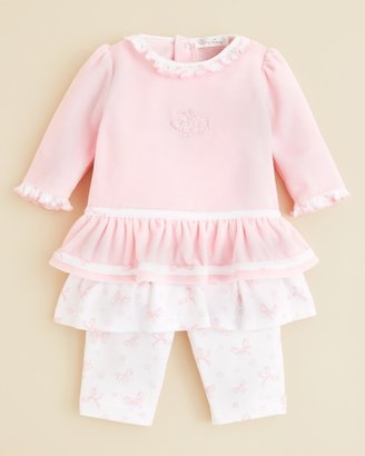 Kissy Kissy Infant Girls' Velour Dress & Bow Leggings Set - Sizes 0-9 Months