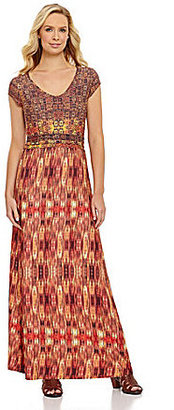 Nurture Mosaic Tribal Blouson Maxi Dress