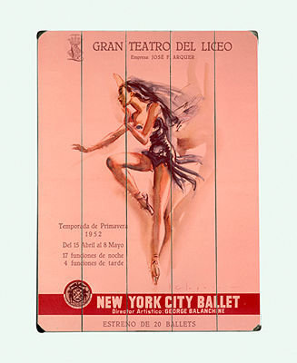 ArteHouse Wall Art, New York Ballet Wooden Sign