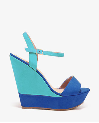 Forever 21 Colorblocked Wedge Sandals
