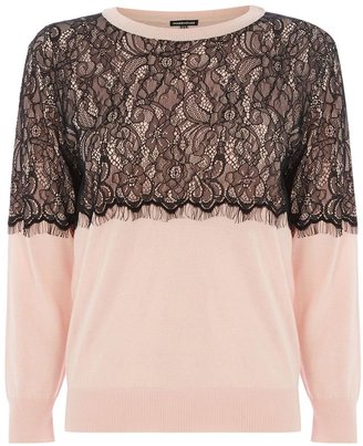 Warehouse Lace Overlay Jumper