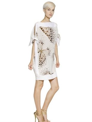 Blumarine Printed Silk Crepe De Chine Dress