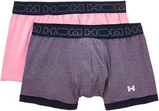 Hom Men's Boxerline 2 Pack Plain Boxer Shorts