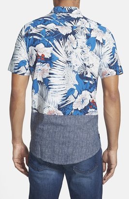 O'Neill 'Stained Horizon' Tailored Fit Short Sleeve Woven Shirt