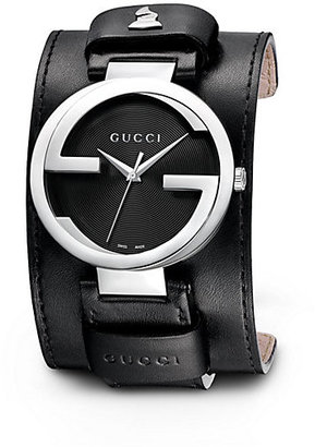 Gucci Interlocking GRAMMY? Special Edition Stainless Steel and Leather Watch