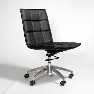 Matrix Gates Mid-Back Leather Office Chair with Swivel