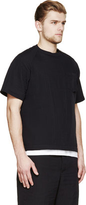 Sacai Midnight Navy & Black Washed T-Shirt
