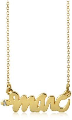Marc by Marc Jacobs Golden Brass Script Snake Necklace