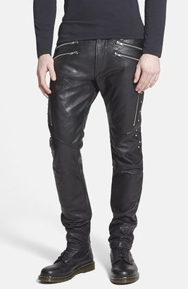 Diesel 'P-Hermas' Black Leather Pants