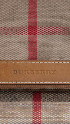 Burberry Canvas Check Foldover Crossbody Bag