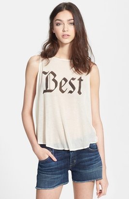 Wildfox Couture 'Best' Sheer Ribbed Tank