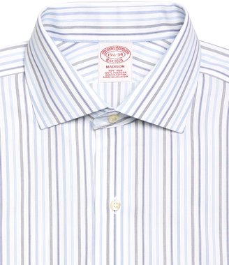 Brooks Brothers Non-Iron Milano Fit Alternating Stripe Dress Shirt