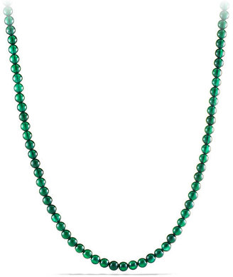 David Yurman Spiritual Bead Necklace with Green Onyx