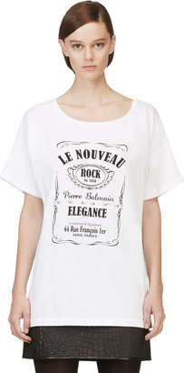 Balmain Pierre White Le Nouveau T-Shirt