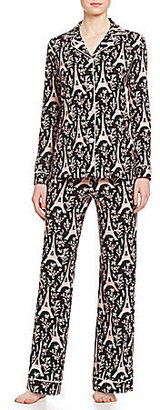 BedHead Eiffel Tower Classic Notch-Collar Knit Pajamas