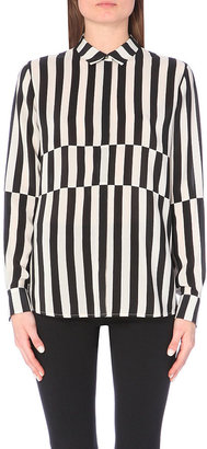 Paul Smith Black Stripe Print Silk Shirt - for Women