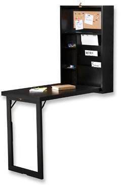 Southern Enterprises Fold-Out Convertible Desk in Black