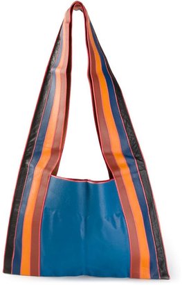 Christian Dior striped colour block shoulder bag