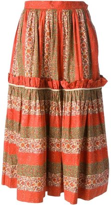 Saint Laurent Vintage floral print peasant skirt