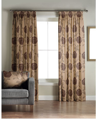 Jeff Banks Home Alison Aubergine Lined Curtains - 66 x 90in
