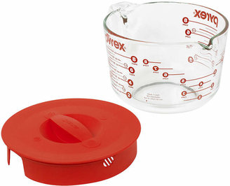 Pyrex Prepware 8-Cup Measuring Cup with Red Plastic Lid