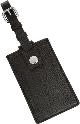 DKNY Textured-leather luggage tag