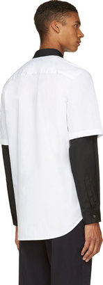 Public School White & Black Layered Shirt