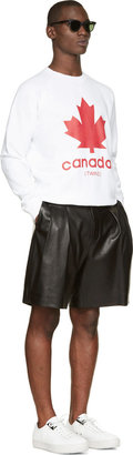 DSQUARED2 White & Red Canada's Twins Sweatshirt