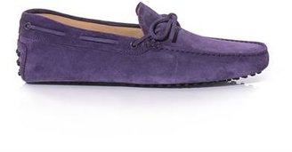 Tod's LOAFERS SUEDE DRIVING SHOE Purple