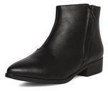 Dorothy Perkins Womens Black point zip boots- Black