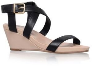 Carvela Black 'Kouple' mid heel wedge sandals