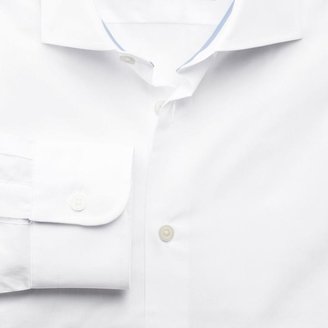 Charles Tyrwhitt White business casual semi-cutaway Classic fit shirt