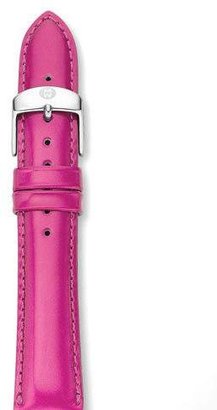 Michele 18mm Patent Leather Watch Strap, Pink