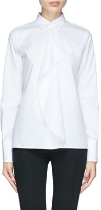 Valentino Ruffle placket cotton poplin shirt
