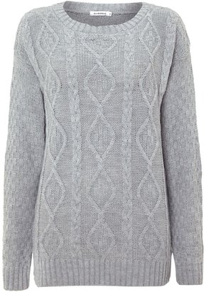 Glamorous Cable knit elbow patch jumper