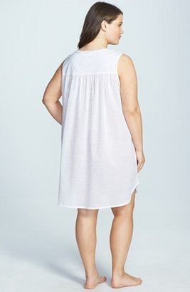 Eileen West 'Luminous' Swiss Dot Nightgown (Plus Size)