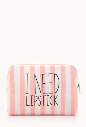 Forever 21 I Need Lipstick Midsize Cosmetic Bag