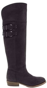Bronx Over the Knee Flat Riding Boots - Black