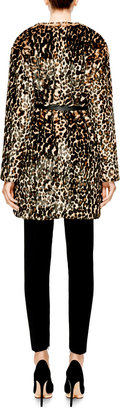 Nina Ricci Printed Faux-Fur Coat