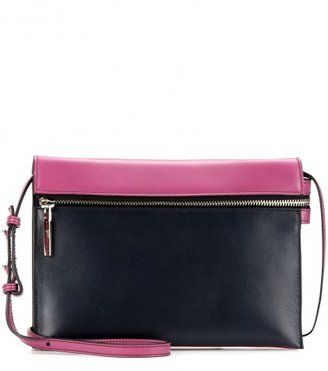 Victoria Beckham Zip Two-tone Leather Shoulder Bag