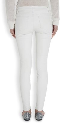 J Brand White skinny leather jeans