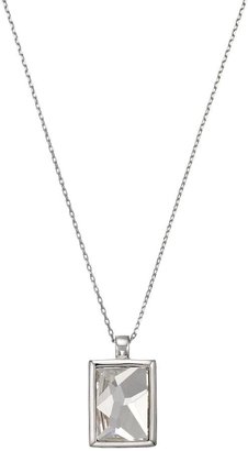 Aurora made with Swarovski Elements Clear Crystal Rhodium Plated Square Pendant