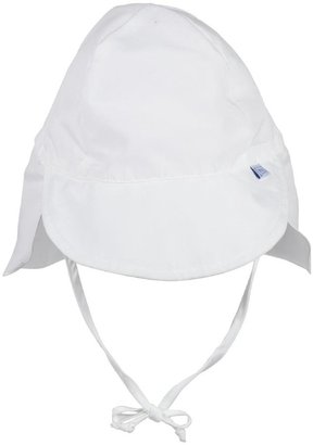 I Play Solid Flap Sun Hat (Toddler) - White-Toddler